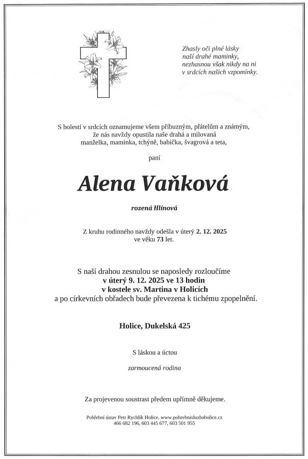 Alena OK1SVH parte